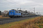 Mit einem ARS-Autozug am Haken rollte 140 046 (140 837) der Press durch Braschwitz Richtung Halle(S).