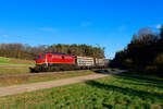 140 070 RCCDE mit einem Betonteilezug bei Mimberg Richtung N�rnberg, 06.04.2022