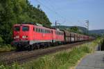 140 789 und 140 772 (RBH 162 und 161) bei Bonn-Limperich am 22.07.13.