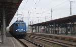 Am 22.03.2014 kam 140 042 mit 745 502 und einem Containerzug durch Stendal und fuhr weiter in Richtung Magdeburg.