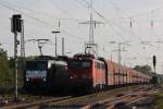 MRCE Dispolok/Locon ES 64 F4-084 und RBH 161 (140 772) am 1.10.13 beim Halt in Ratingen-Lintorf.