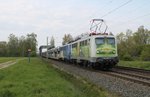 140 002-7+140 848-3 EVB mit Autologistiker bei Woltorf am 30.04.2016
