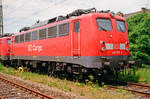 10.Juli 1999, im	Bahnhof Freilassing steht Lok 140 005-0