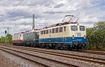 DB Museum on Tour - Lokomotiven 140 423-5, E40 128 und E03 001 am 30.04.2020 in Duisburg.