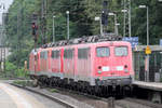 Nachschuss auf 140 799-8,140 327-8,140 716-2 und 140 533-8 mit Zuglok 185 143-5 auf dem Weg zum Verwerter in Recklinghausen-Süd 4.9.2020