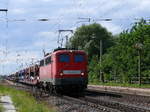 RAILION 140 450 mit einem Autotransportzug aus Richtung Riesa kommend in Weißig (bei Großenhain); 19.06.2010  