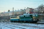 E40 128 & 140 423 DB in Wuppertal Steinbeck, am 11.02.2021.