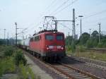 Br 140 613 durchfhrt Braunschweig Hbf mit einem Kesselzug (9.8.2007)