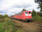 140 829 3 (or) + 140 *** * DB Cargo mit Kohlezug    Limmer 20.10.2007