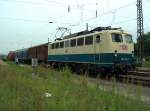 DB 140 423-5 brachte ab Cottbus einen 143 Tonnen schweren Transformator aus dem ABB Werk in Lodz nach Naumburg (Saale) Hbf.