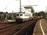 140 650-3 mit eine Gterzug auf Bahnhof Altenbeken 13-10-2001.