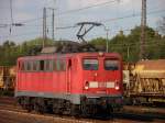 Soeben hat 140 797 ihren Gterzug in Dsseldorf Rath abgestellt und fhrt nun Solo weiter. Das bild stammt vom 21.8.2009