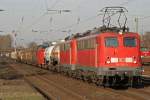 140 353 und 140 539 fhrten am 3.3.10 mit einem Gz durch Dsseldorf-Rath