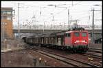 DB 140 788-1mit Seitenschiebewandwagen bei leichtem Schneegestber (Berlin Schnefeld Flughafen, 06.03.2010)