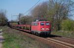 140 637-0 mit einem leeren Autozug am 17.4.2010 durch Ahlten -> Lehrte