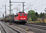 140 590 durchfhrt am 06.05.2010 den Bf Wusterwitz mit zwei Langschieneneinheiten