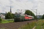 E 40 128 + 110 292 am 04.08.2010 bei Thngersheim im Maintal.