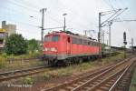 140 637-0, in Lehrte, mit Stahlplattenzug am 17.06.2010