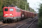 140 506-7 Durchfahrt in Bremen-Mahndorf am 22.09.10. Selten bei DB - die Zusatzscheinwerfer.