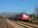 140 024 fuhr am 25.3.11 mit Autos von Nrnberg nach Saarbrcken durch Friedrichsthal (Saar)