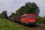 140 627-1 mit einem gemischten Gterzug in Hannover-Ahlten am 28.07.2011