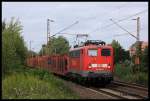 140 544 mit einem leeren Autozug am 10.09.2011 in Limmer.