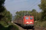 Die 140 528-1 fuhr am 24.09.2011 durch Unkel.