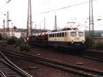 140 206-4 mit einem Gterzug auf Aachen Hauptbahnhof am 13-7-1998.