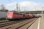 140 501-8 mit Kaliwagen-Zug. Aufgenommen am 12.04.2012 in Hamburg-Harburg.