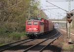 140 850-9 mit Gz in Richtung Seelze. Aufgenommen am 17.04.2012 in Dedensen-Gmmer.