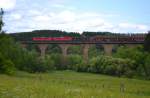 Am Nachmittag des 9. Juni 2012 um 14:49 Uhr konnte ich den Kohlezug GM 48700 mit einer 140er Doppeltraktion auf dem Rudersdorfer Viadukt fotografieren.