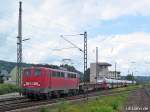 BR 140 378 bei der berfhrung von Triebwagen am 22.6.2006 in Niederlahnstein.