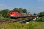 140 834 mit dem Audizug am 02.08.2012 bei der berquerung der Isar in Plattling.