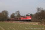 140 858-2 (DB Schenker) und 140 861-6 mit einem Kohlezug in Ratingen Lintorf, 7.