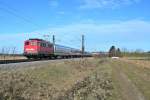 Endlich konnte auch ich einmal eine 140 in Form der 140 569-5  in freier Wildbahn  fotografieren. Die Lok brachte am 06.02.14 den PbZ 2459 von Karlsruhe nach Basel und passierte mich überraschend bei Hügelheim.