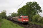 140 680-0 ist am 02.05.2014 mit einem Güterzug Richtung Braunschweig unterwegs.