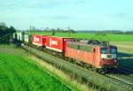 140 701 mit Gterzug Richtung Osnabrck am 07.04.2000 zwischen Lembruch und Lemfrde