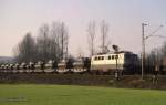 140586 war am 7.2.1989 um 12.00 Uhr mit einem Panzerzug auf der Rollbahn bei Natrup Hagen in Richtung Osnabrück unterwegs.