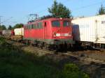 140 537 mit Gemischtem Gterzug am 21.9.2006 in Han. Limmer Richtung Han. Linden