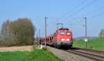 140 459 mit leeren Autotransportern am 15.04.2015 bei Bruchmühlen