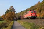 140 537-2 der DB bei Erzhausen am 26.10.2015