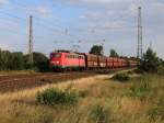 140 569-5 mit Erzwagen in Fahrtrichtung Norden.