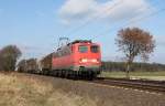 140 495-3 der DB bei Rohrsen am 13.03.2016