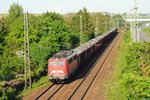 140 378 mit Müllzug bei Mainz-Kostheim - 09.05.2008