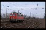 140 002 allein, 29.12.07, Bahnhof Saarmund