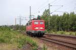 140 184 (DB Cargo, Scherenstromabnehmer) kommt Lz aus Waltershof (vermutlich) und fhrt nun als Lz zurck nach Maschen.