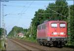 140 861 gen Mnchengladbach an der ehem. Anrufschrnake Km 28.9 in Geilenkirchen 29.5.2009