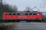 Fhrerstandswechsel bei 140 810-3 in Gremberg. (April 2009).