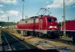 An einem Augusttag 2000 traf ich im Rangierbahnhof von Saarbrcken die Mannheimer 140 791.