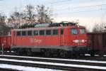 140 013 kam mit einem Zug von Braunschweig RBF in Fallersleben an und wartete auf ihre Rckleistung nach Braunschweig RBF